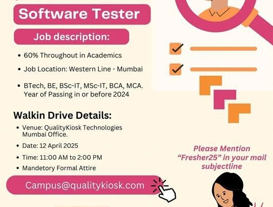 mumbai walk in drive for software testing