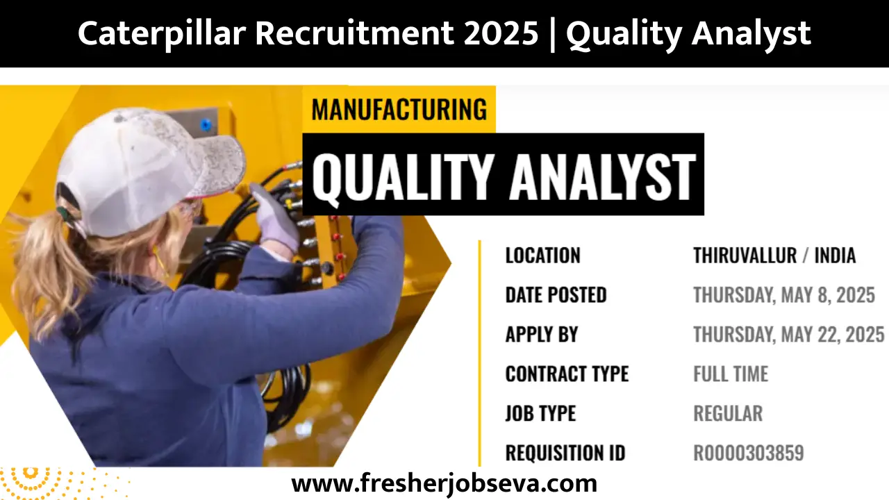 Caterpillar Recruitment 2025 fresherjobseva