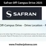 Safran Off Campus Drive 2025 fresherjobseva