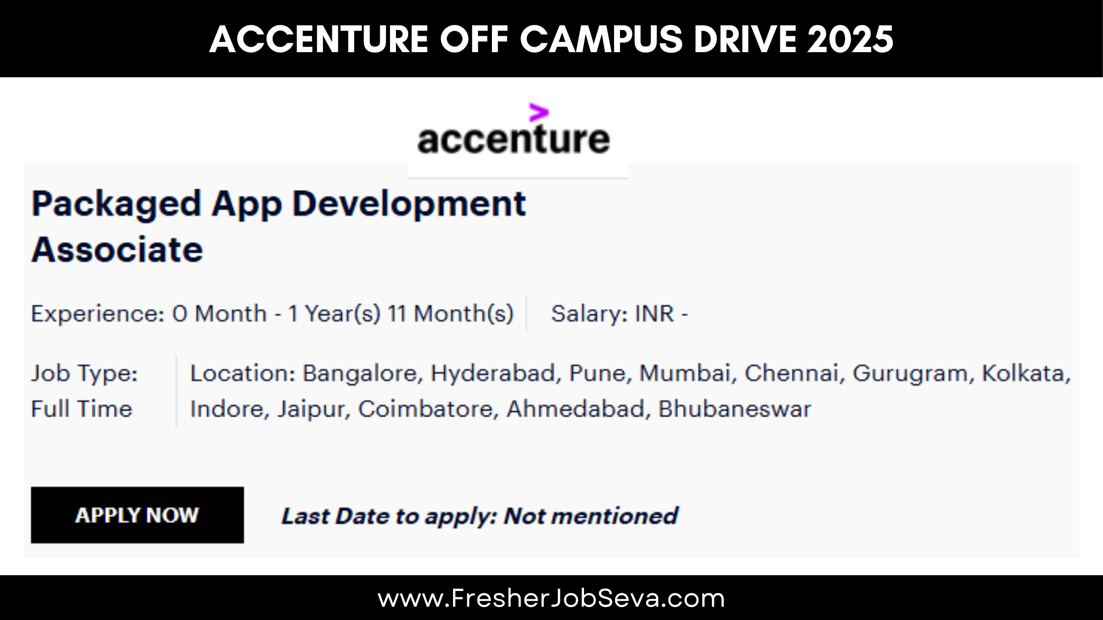 Accenture Off Campus Drive 2025