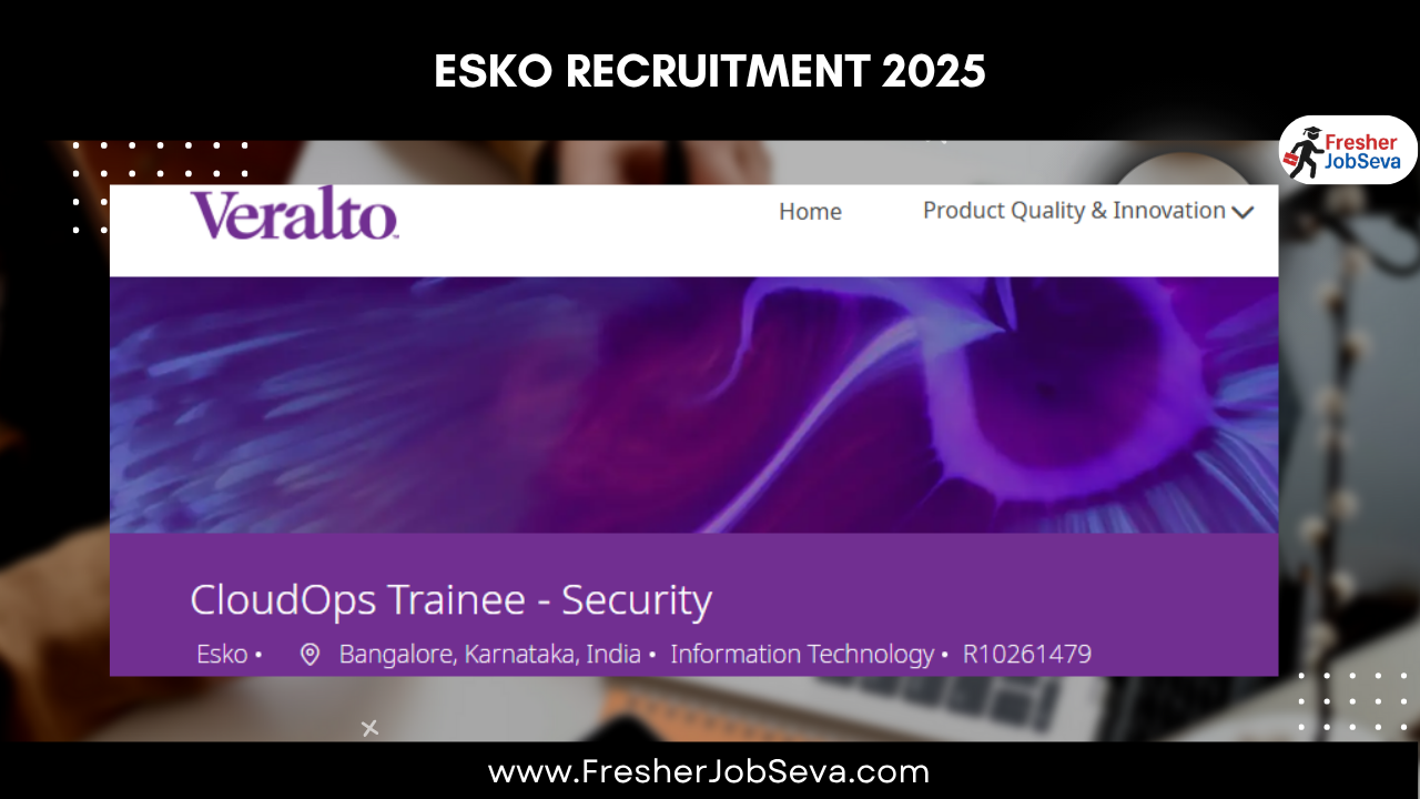 Esko Recruitment 2025