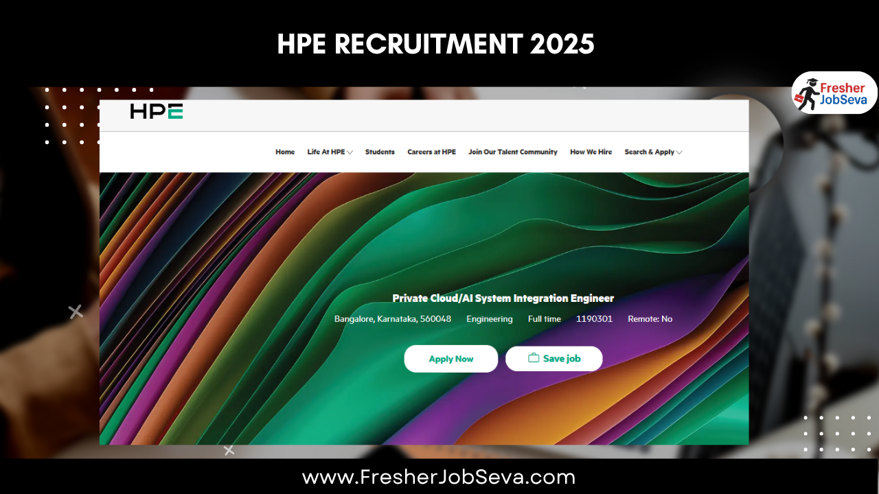HPE Recruitment 2025