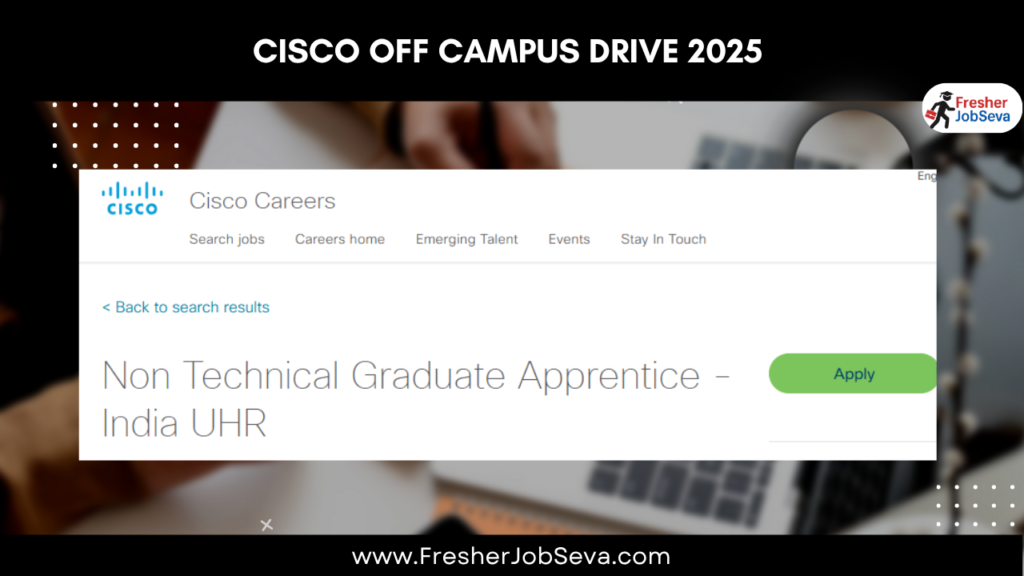 CISCO Off Campus Drive 2025 | Great Opportunity For Fresher