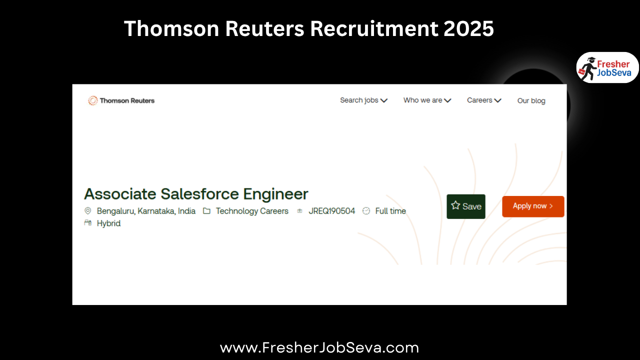 Thomson Reuters Recruitment 2025
