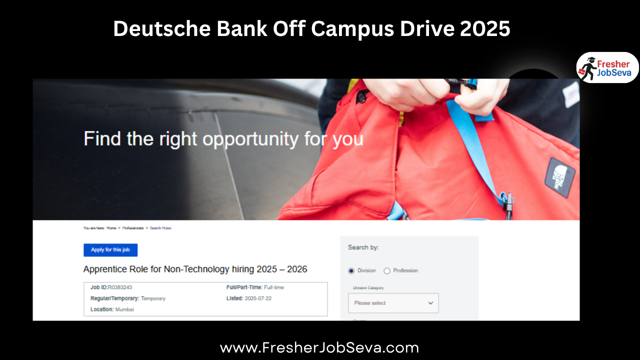 Deutsche Bank Off Campus Drive 2025