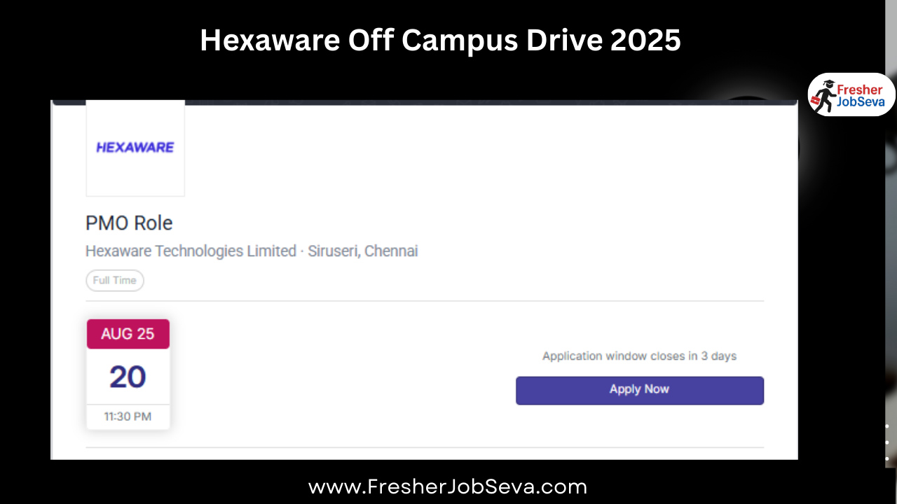Hexaware Off Campus Drive 2025