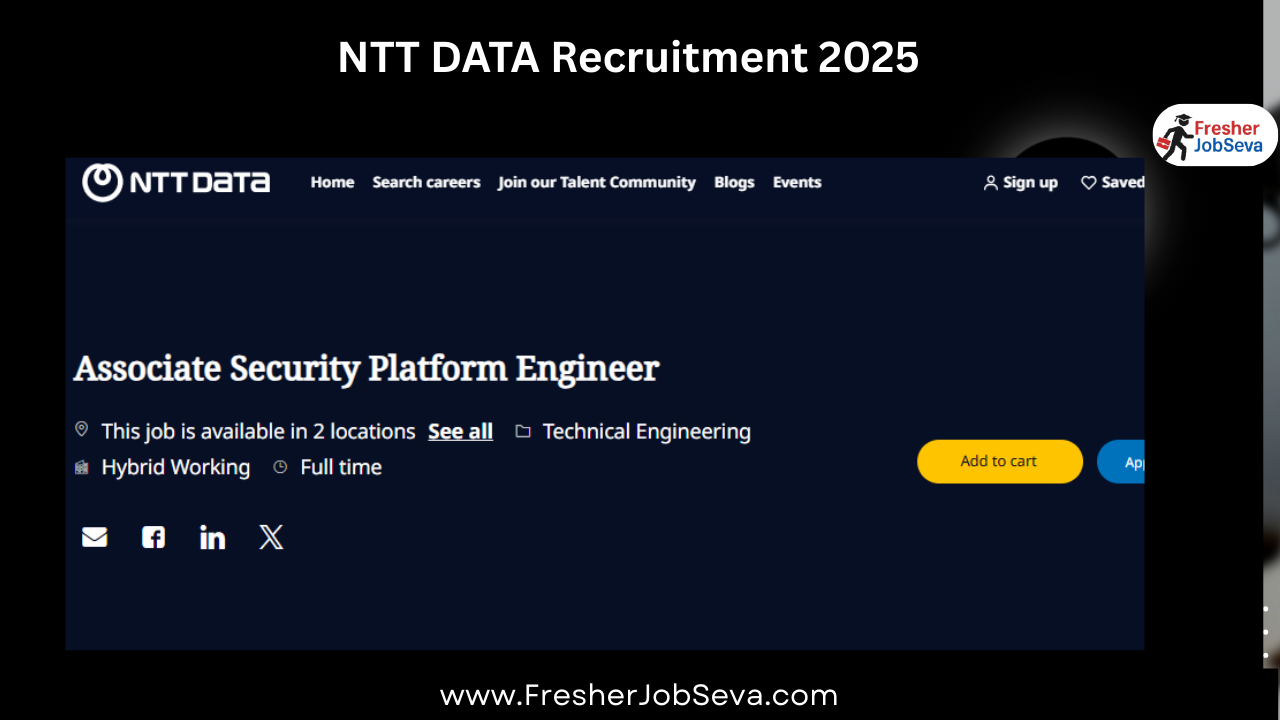 NTT DATA Recruitment 2025