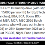 Sid's Farm Internship drive pune