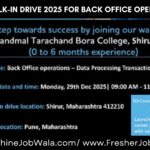 TCS Walk-in Drive 2025 for Back Office Operations – Pune (Freshers)