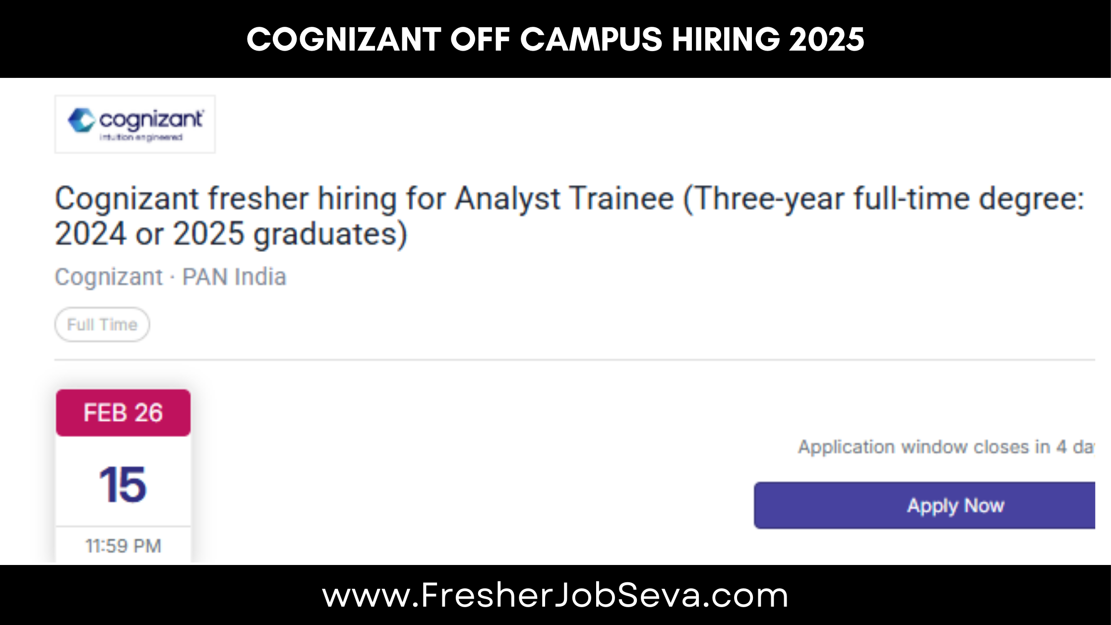Cognizant Off Campus Hiring 2025