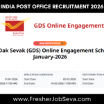 India Post Office Recruitment 2026