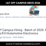 L&T Off Campus Drive 2026