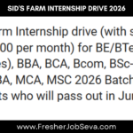 Sid's Farm Internship Drive 2026