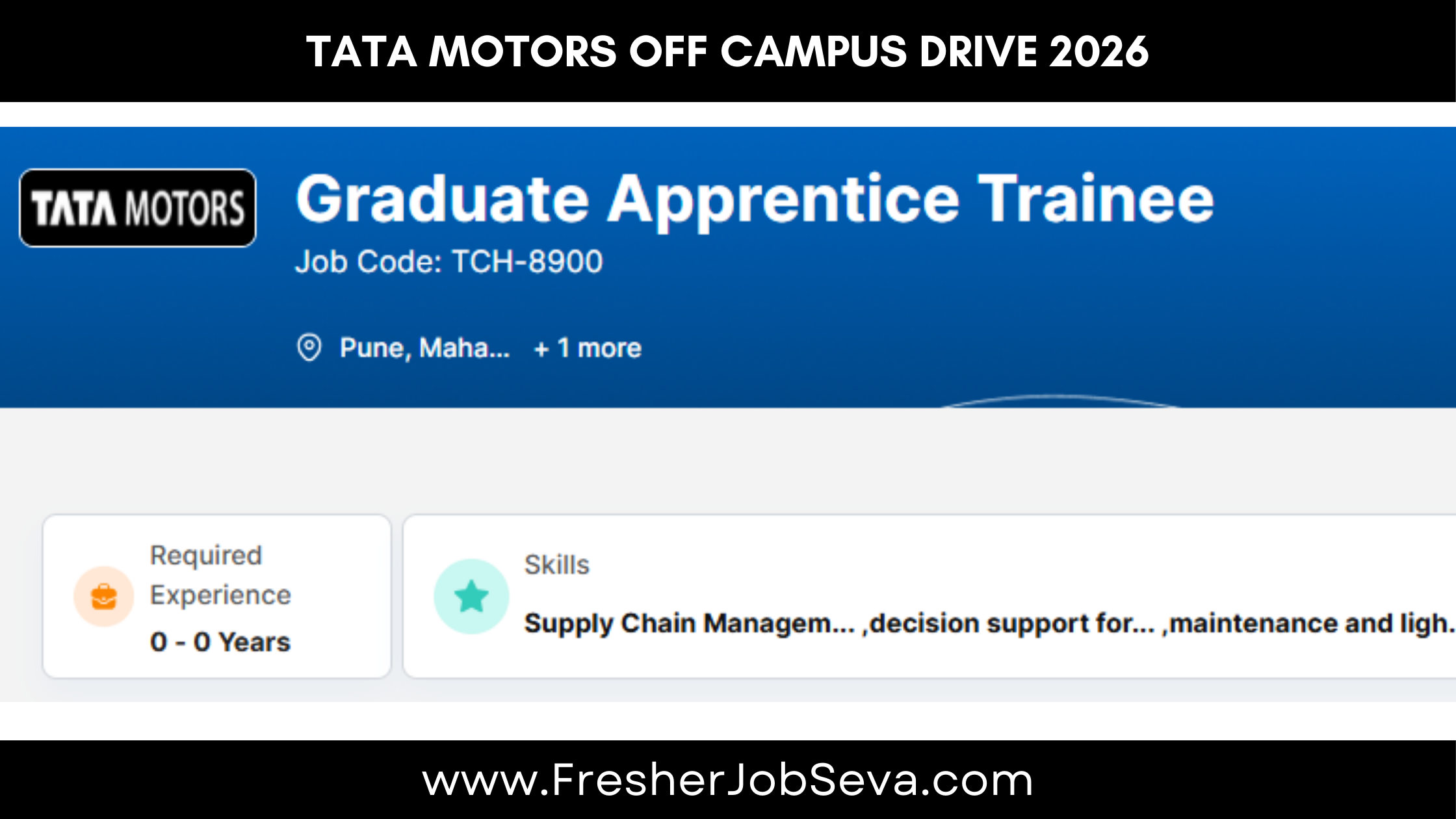 Tata Motors Off Campus Drive 2026