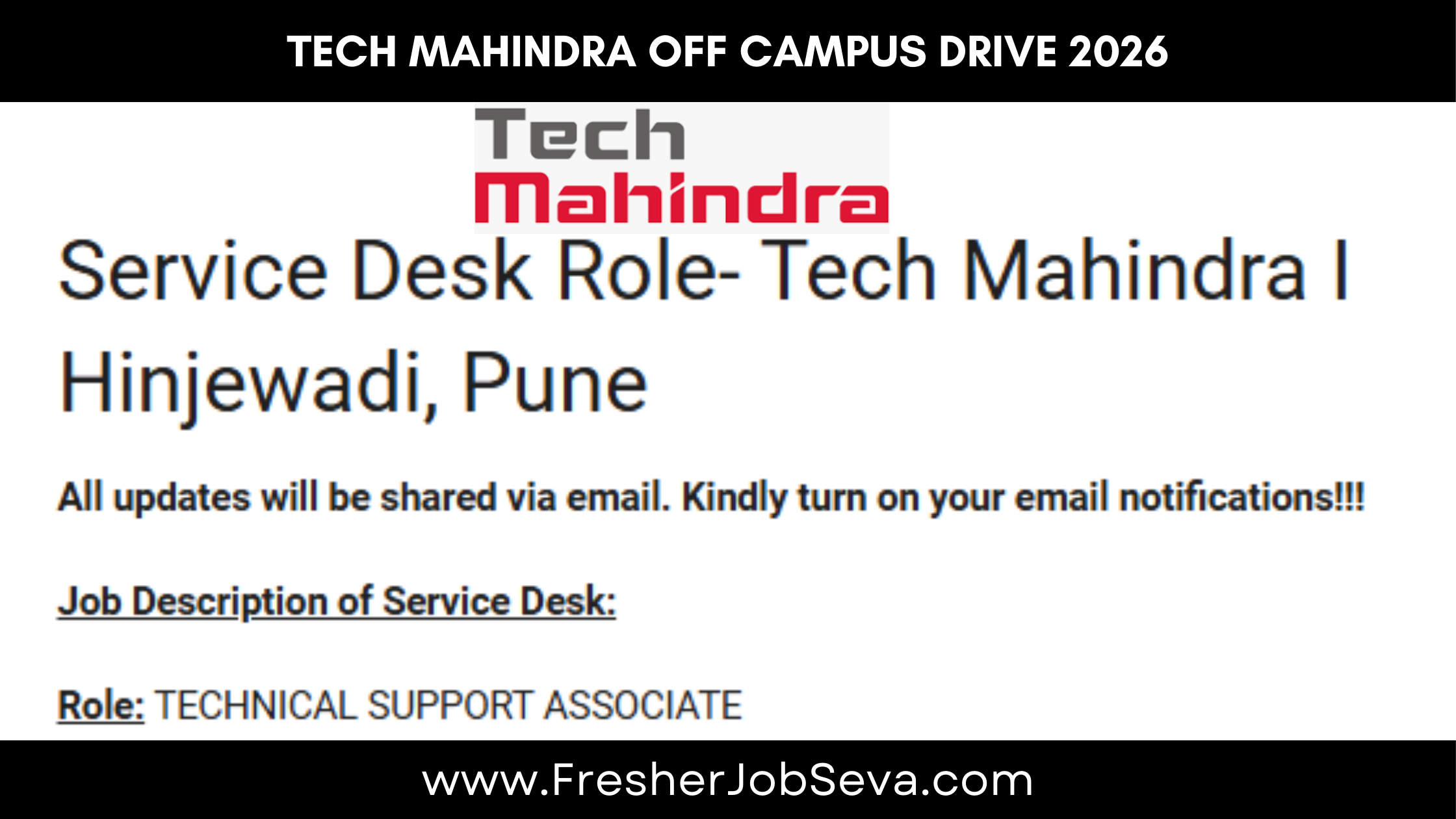Tech Mahindra Off Campus Drive 2026