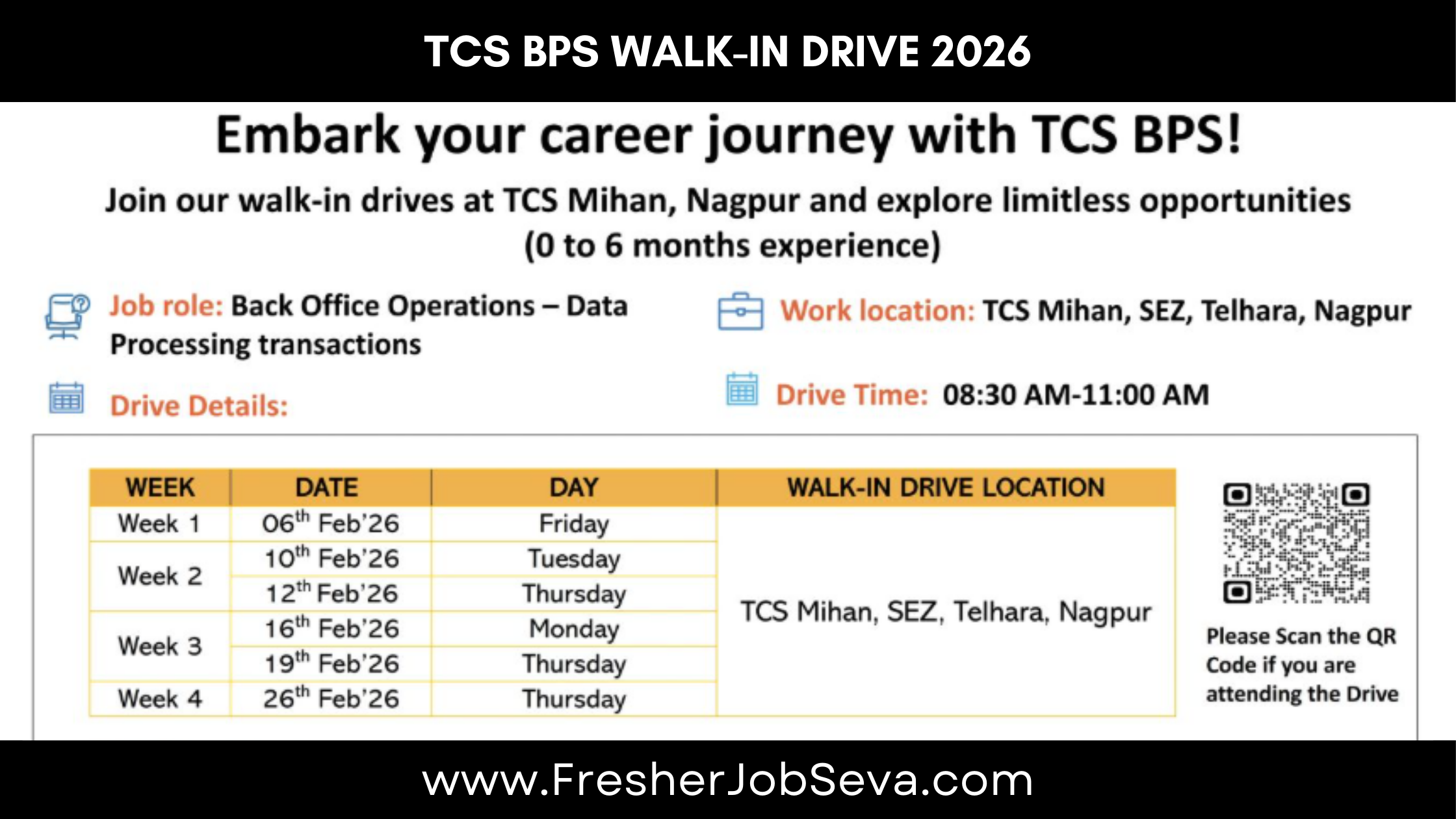 TCS BPS Walk-In Drive 2026
