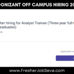cognizant off campus for freshers 2026