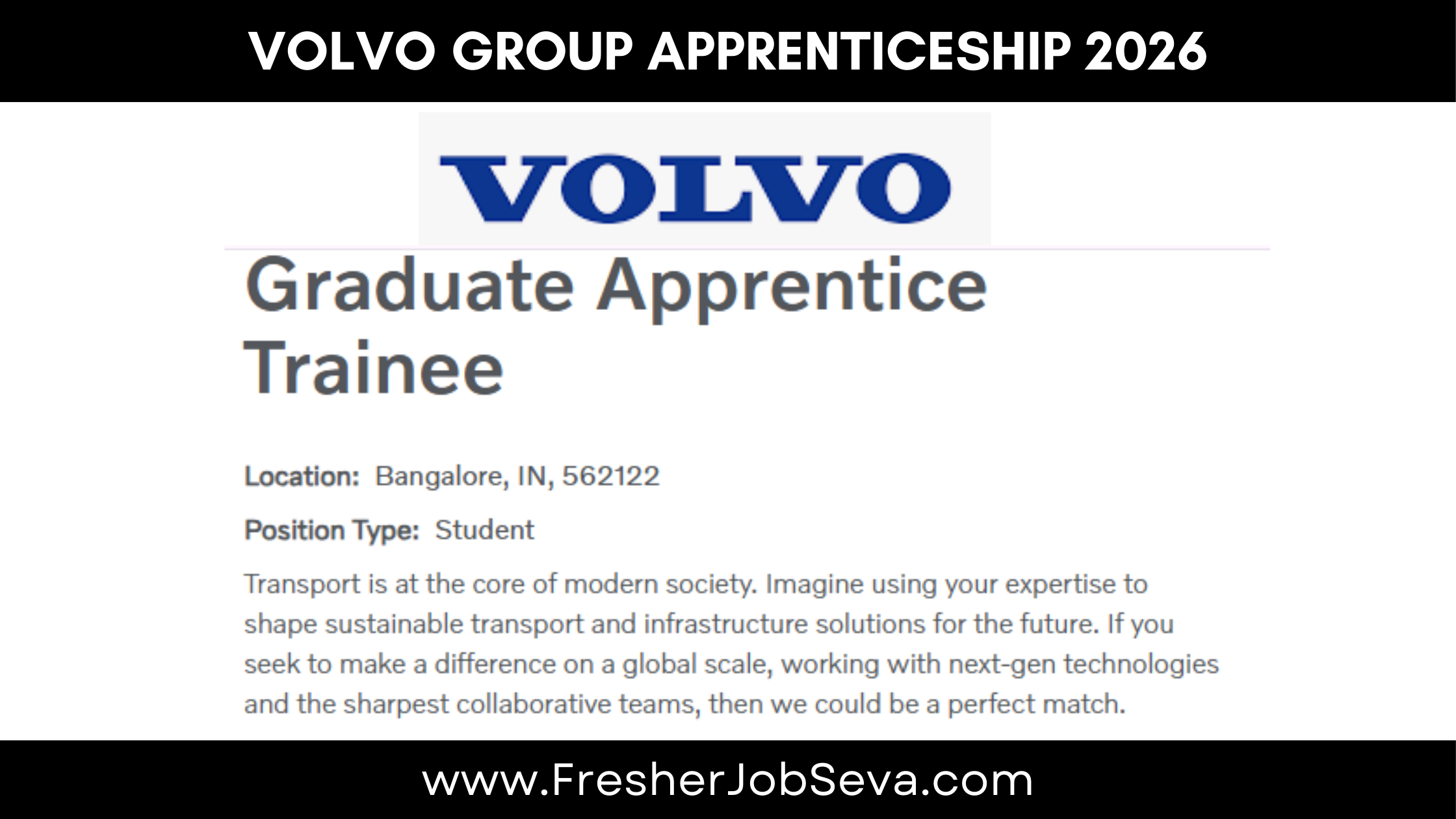 Volvo Group Apprenticeship 2026