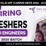 GWC Data.AI Off Campus Drive 2026 – AI Engineer | Freshers Hiring | Bangalore/Hosur