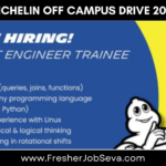 Michelin Off Campus Drive 2026 – Support Engineer Trainee