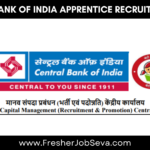 Central Bank of India Apprentice Recruitment 2026