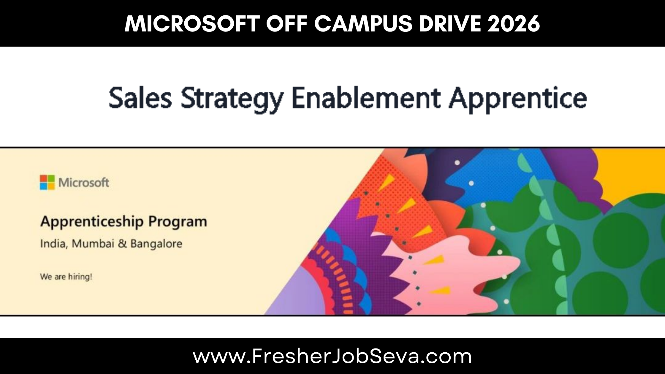 Microsoft Off Campus Drive 2026 – Sales Strategy Enablement Apprentice