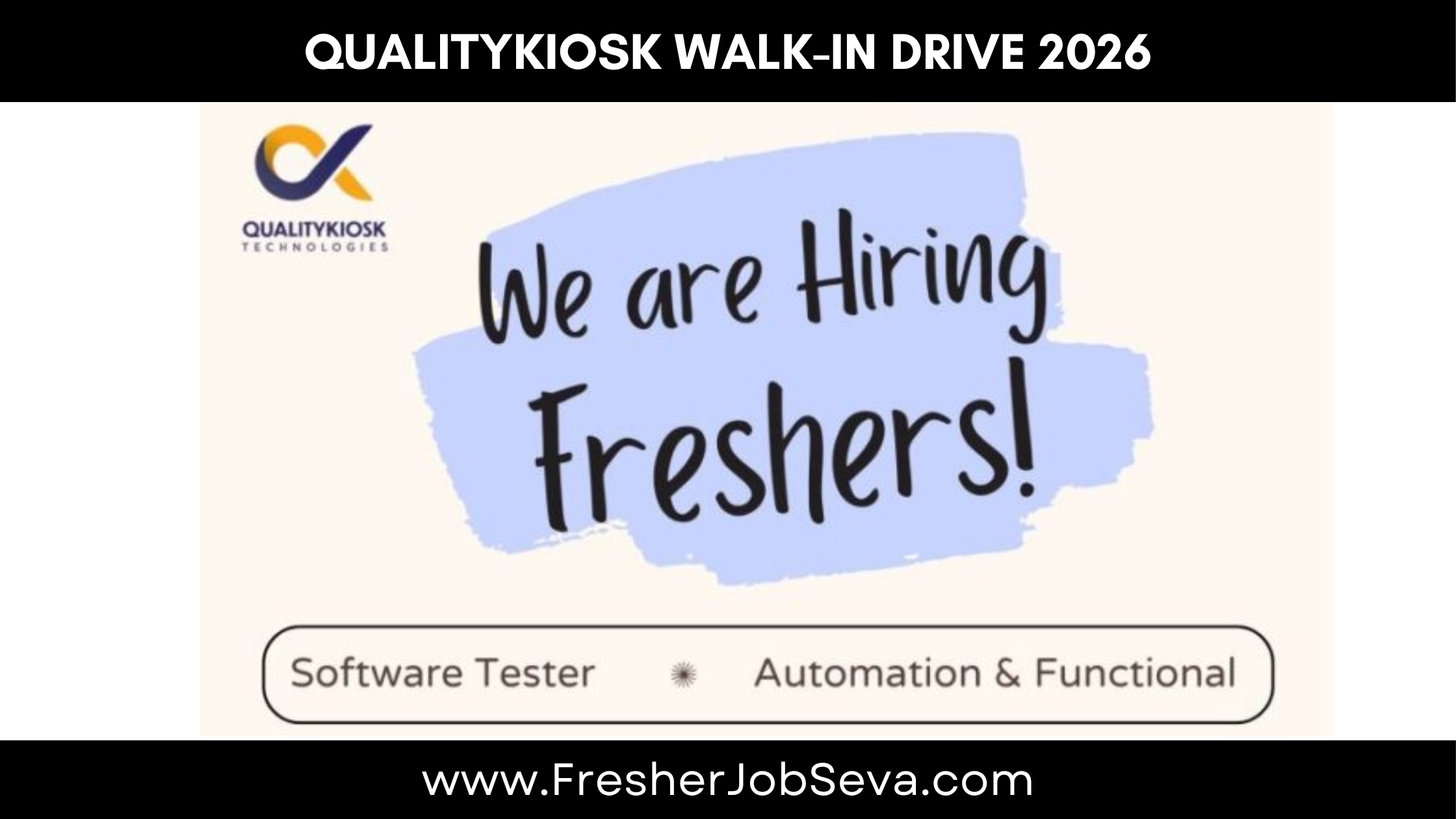 QualityKiosk Walk-In Drive 2026 – Digital Quality Engineer (Software Testing)