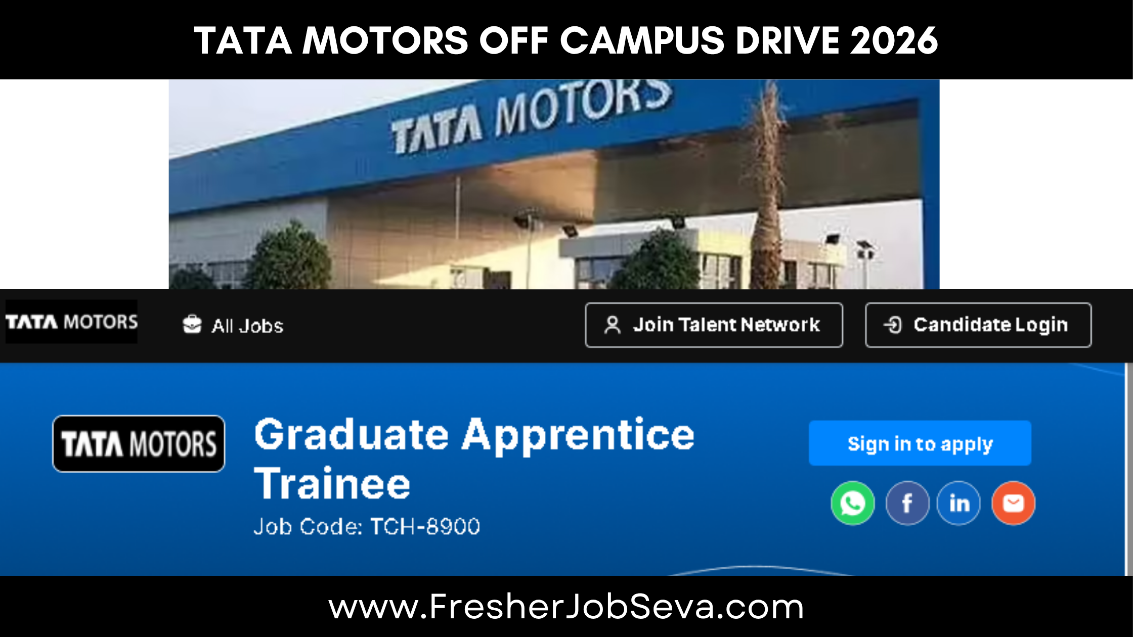 Tata Motors Off Campus Drive 2026 – Graduate Apprentice Trainee