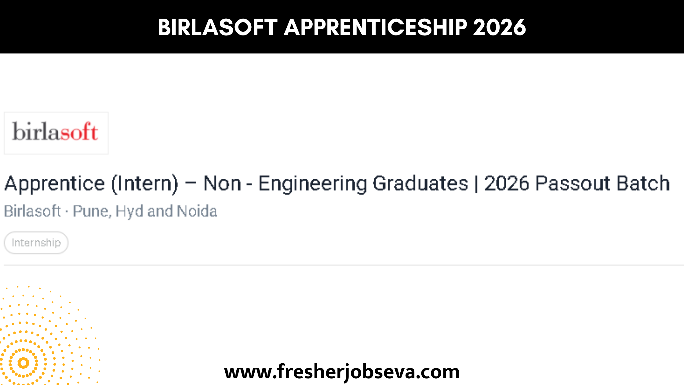 Birlasoft Apprenticeship 2026 – Apprentice (Intern) | Freshers