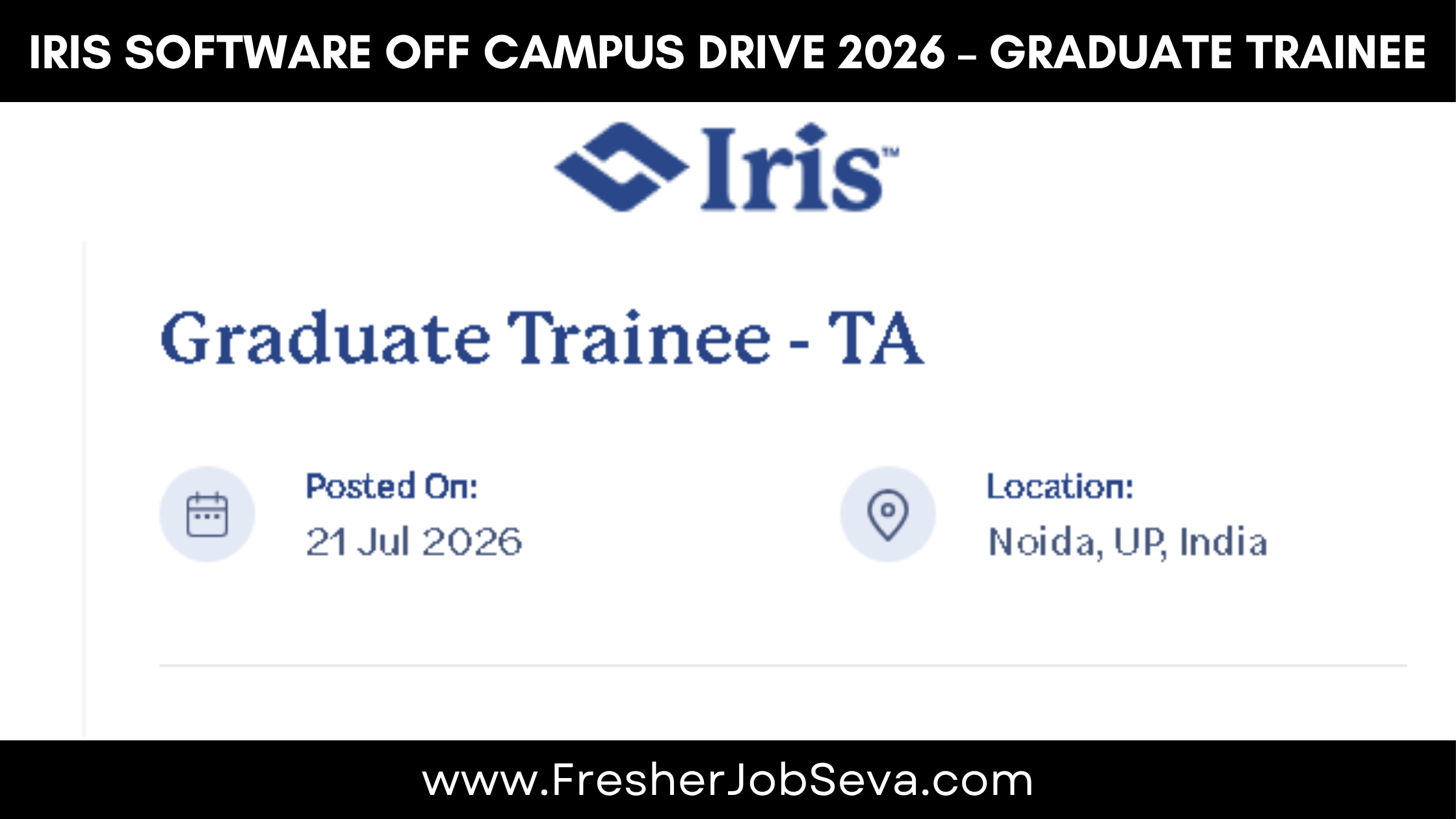 Iris Software Off Campus Drive 2026 – Graduate Trainee | Freshers | Noida
