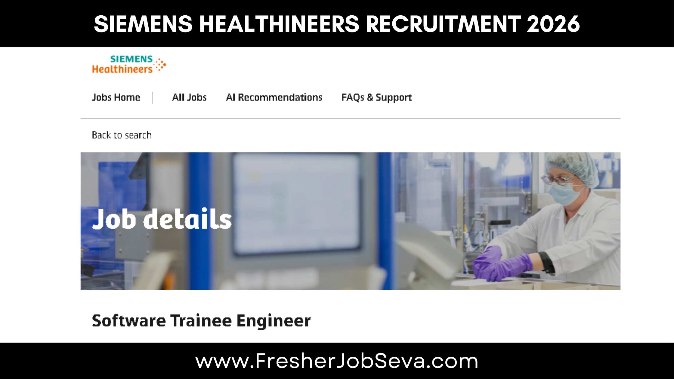 Siemens Healthineers Recruitment 2026 – Software Trainee Engineer