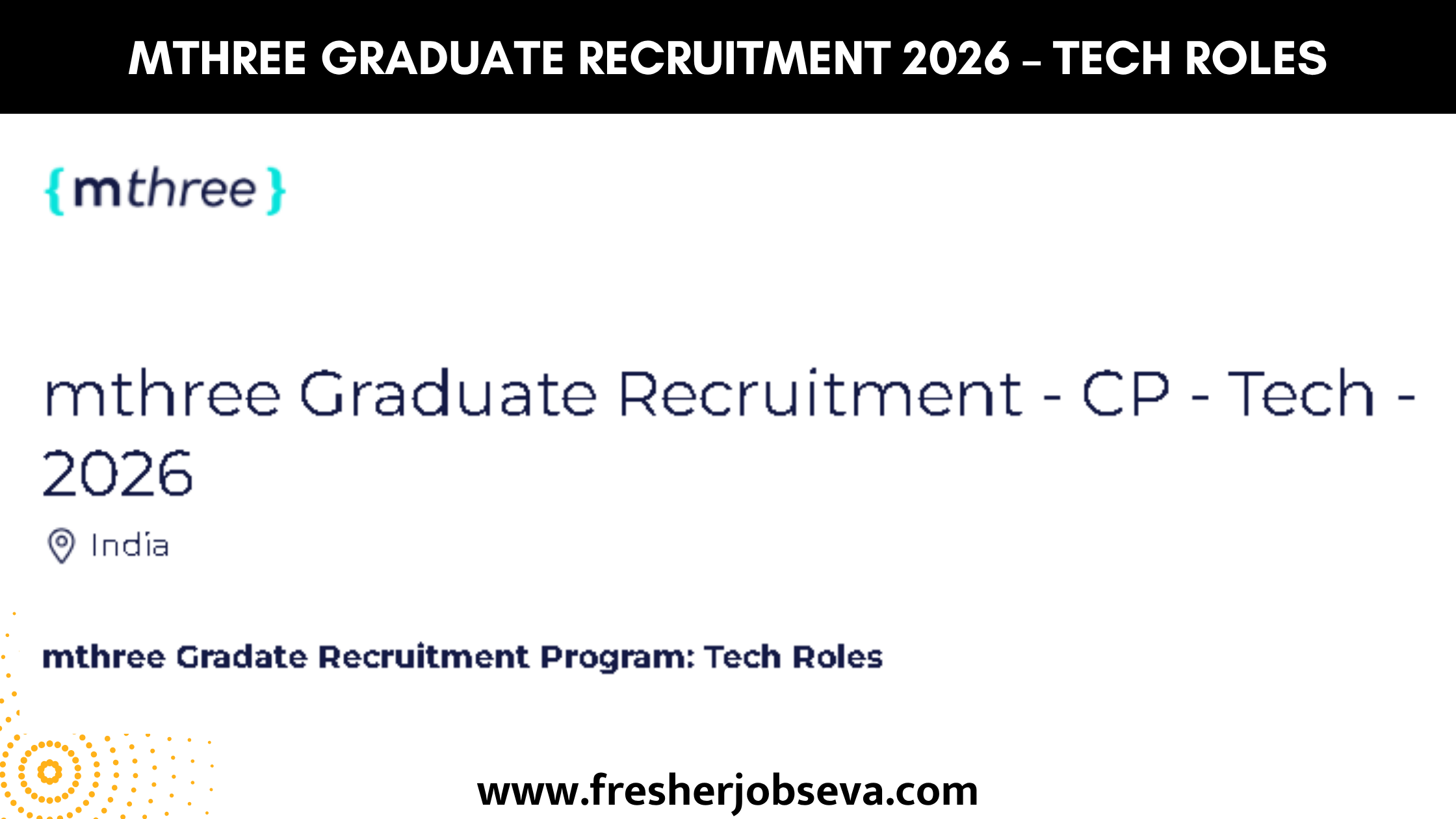 mthree Graduate Recruitment 2026 – Tech Roles