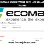 Ecomak Systems Recruitment 2026 – Graduate Engineer Trainee