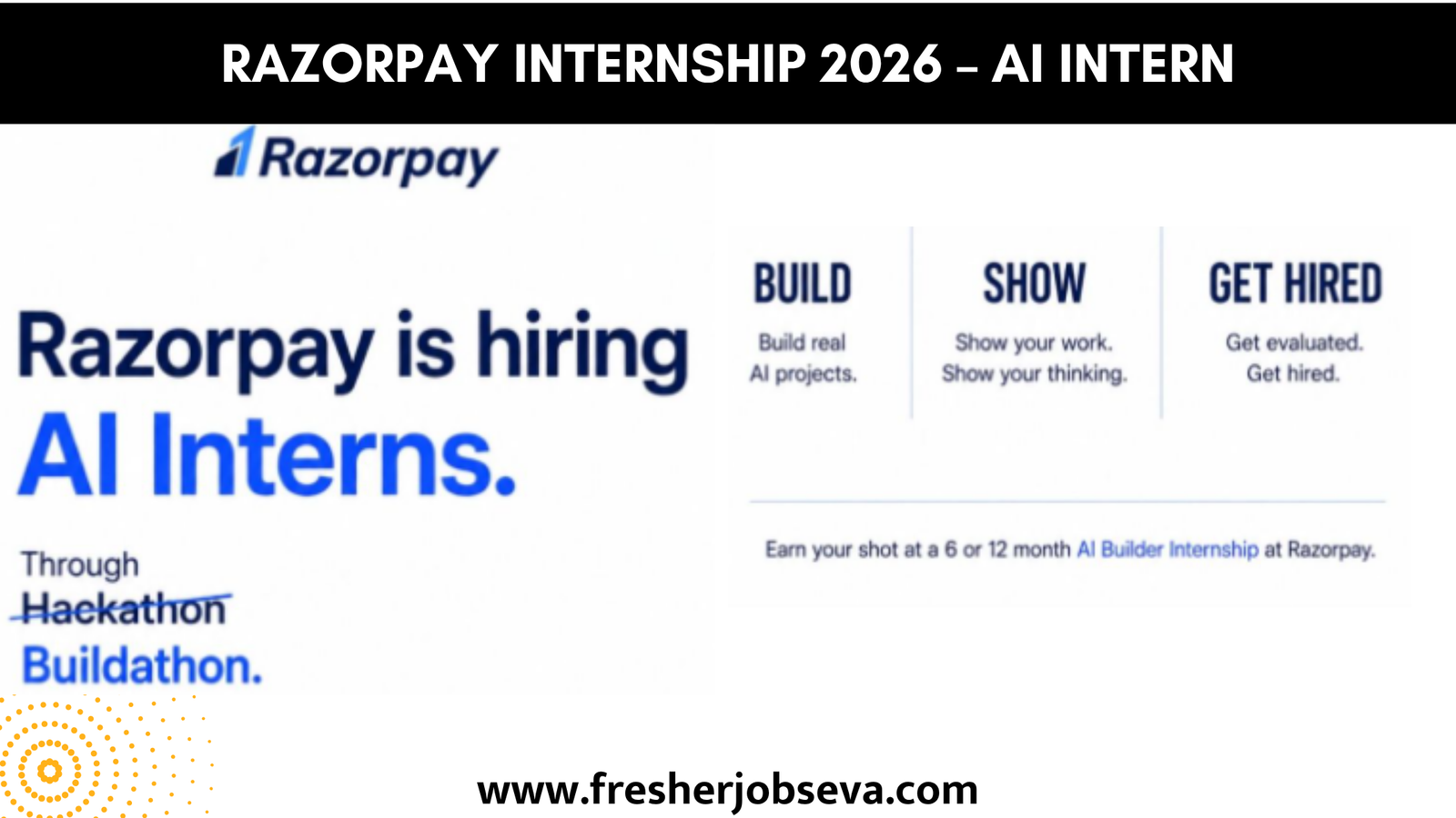 Razorpay Internship 2026 – AI Intern | ₹75,000 Stipend