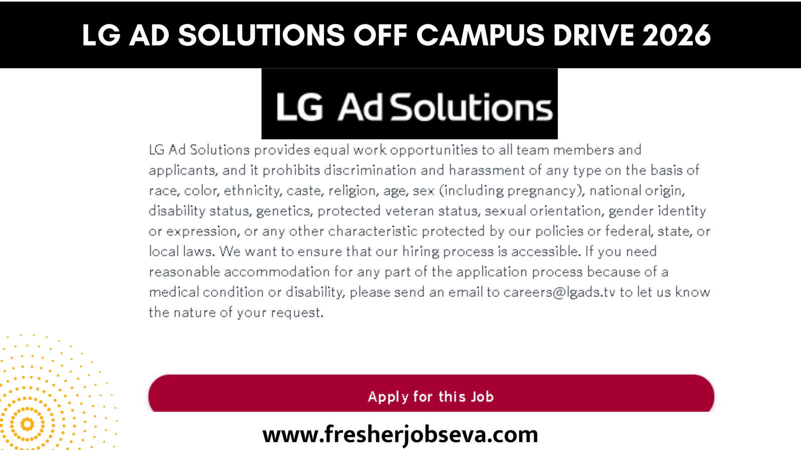 LG Ad Solutions Off Campus Drive 2026
